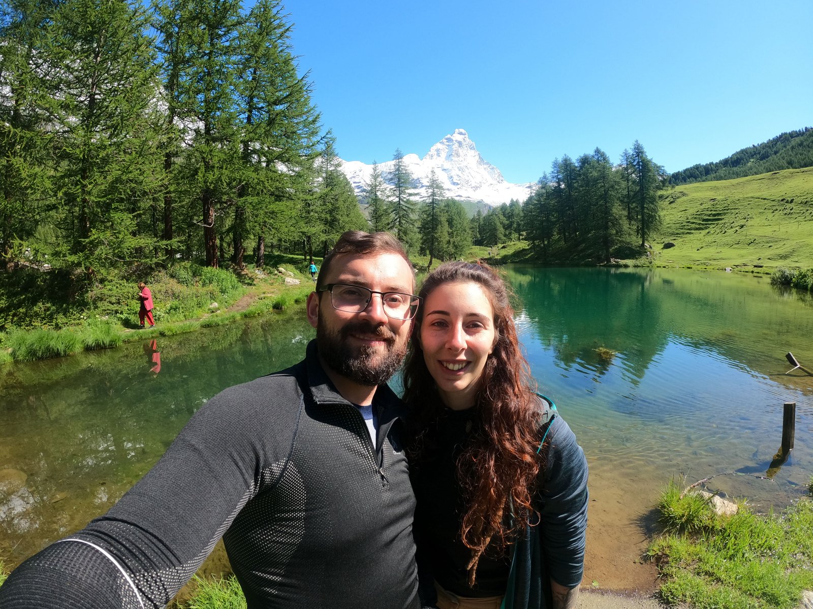 Lago blu di Cervinia Monte Cervino