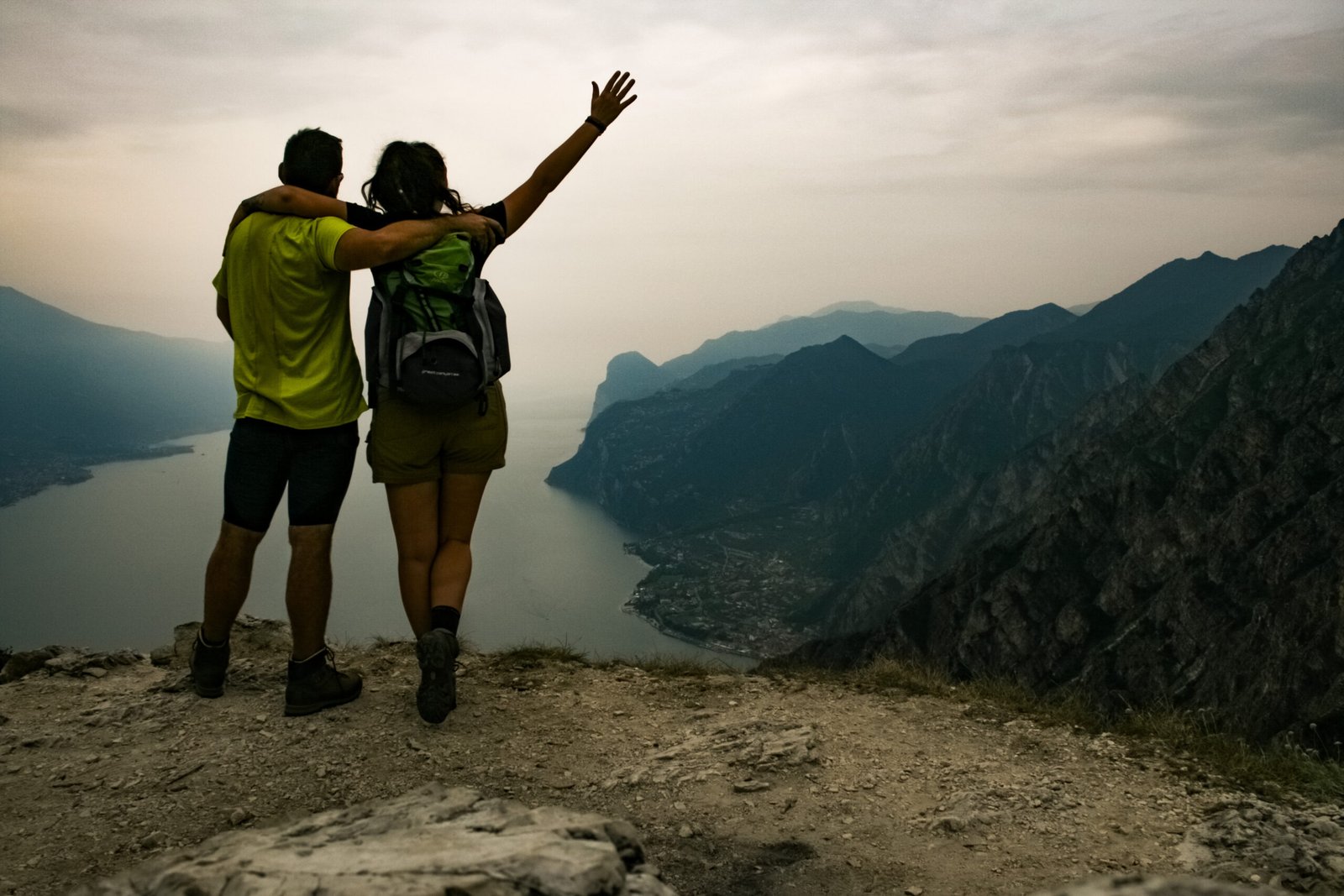 Punta Larici, in Cima Larici da Pregasina, lago di Garda